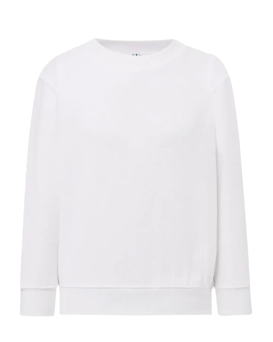 Sweat sem capuz criança, branco (imagem ilustrativa)